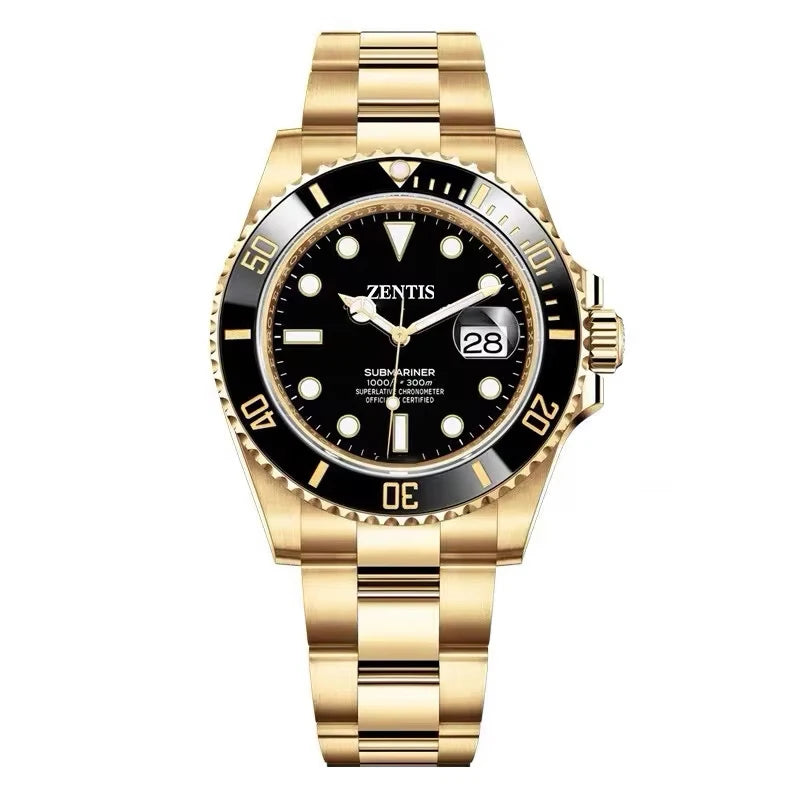Men's Quartz Alloy Case Sports Diving Watch-Stainless Steel Band Water Resistant 30M Pointer Dial Date Display