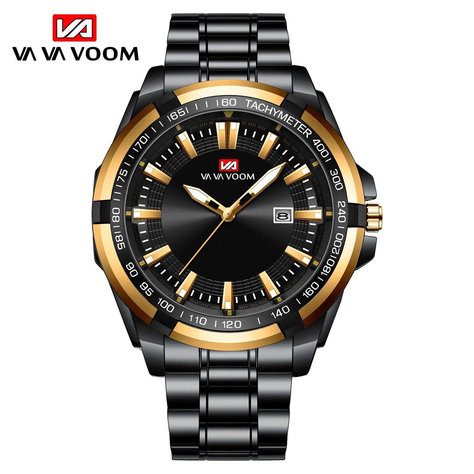 Cross-border Shopee Men's Leisure Calendar Watch 47mm Alloy Stainless Steel Pointer Dial Luminous 30M Water Resistant Quartz