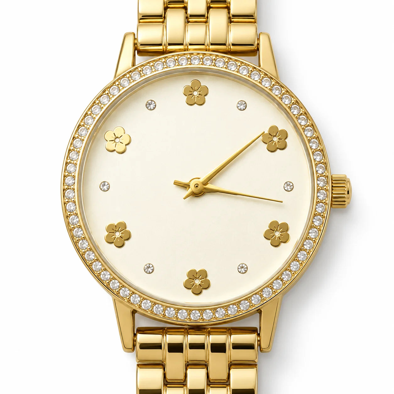 OEM Women's Alloy Strap Quartz Watch Custom Logo Luxury Fashion Watch Glass Dial Splash Resistant Stainless Steel Buckle