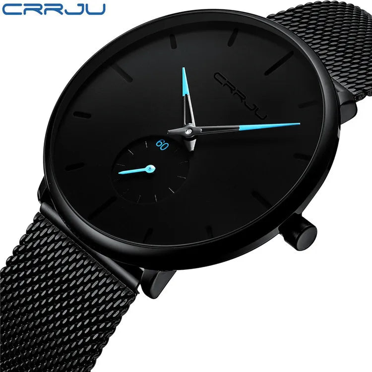 Luxury Men's Watch Japan Quartz Movement Alloy Case Acrylic Dial Window Water Resistant 30M Leisure Style Box Included