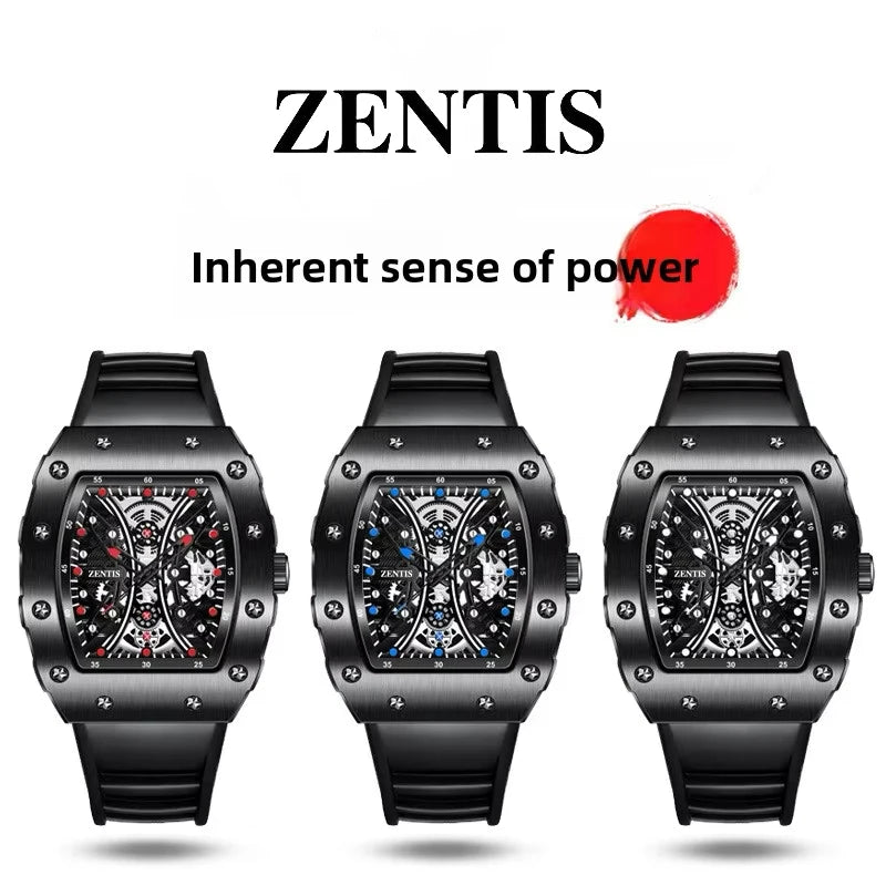 Watches Wholesale Waterproof Quartz Silicone 10mm Stainless Steel Case Pointer Trendy Men's 30M Water Resistant
