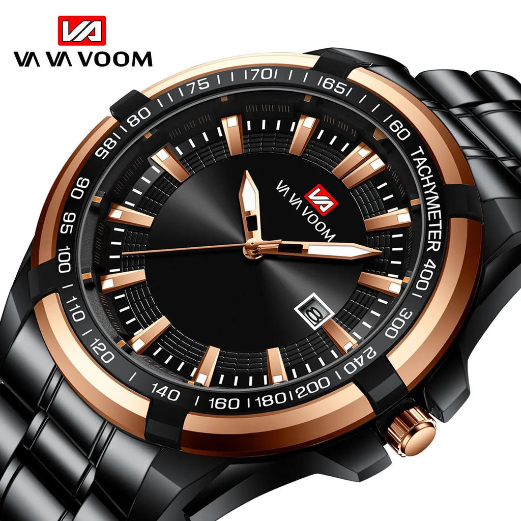 Cross-border Shopee Men's Leisure Calendar Watch 47mm Alloy Stainless Steel Pointer Dial Luminous 30M Water Resistant Quartz
