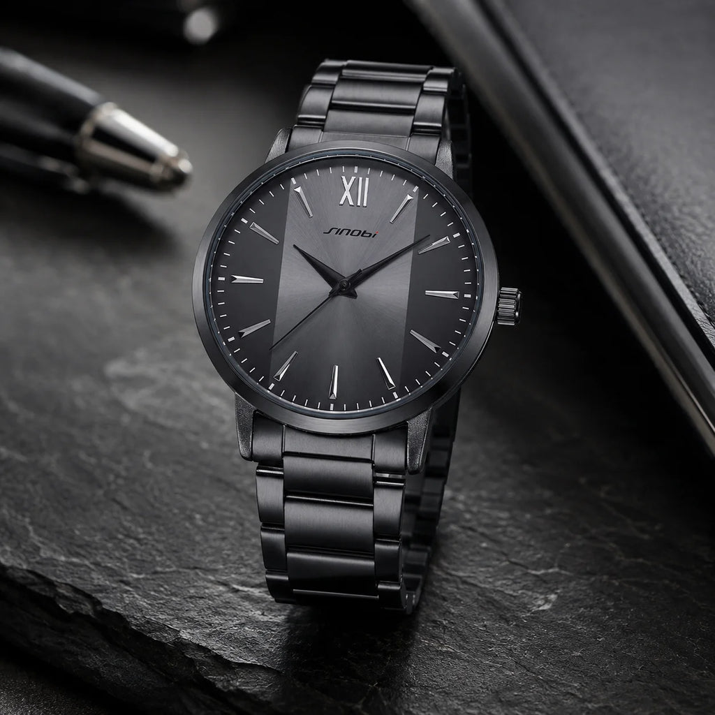 Customized OEM Sport Quartz Watch Alloy Case Pointer Dial Water Resistant 30M Stainless Steel Band for Men & Women