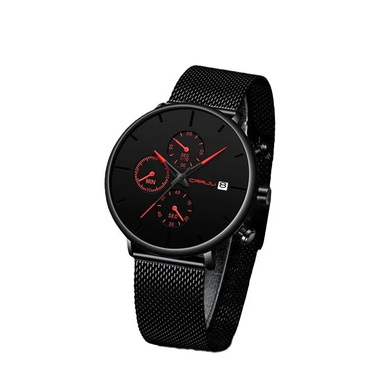 Men's Hot Sale Luxury Casual Alloy Case Acrylic Band Analog Quartz Movement Waterproof Fashionable Personalized Student Watch