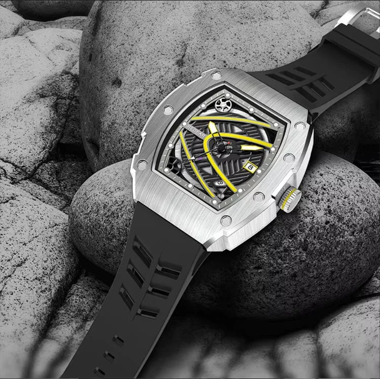 Custom High-end Men's Mechanical Watch Japan MIYOTA Citizen Movement 50m Water Resistant Stainless Steel Luminous Silicone 45mm
