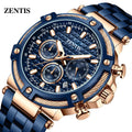 Fashion Men's Watch Casual 30M Water Resistant Quartz Luminous Alloy Case Stainless Steel Wear-resistant Crystal Dial Window