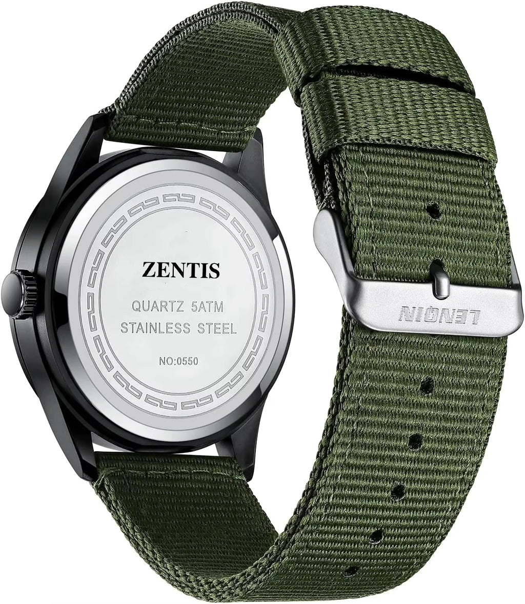 Mens Unisex Military Sport Alloy Case Nylon Strap Luminous Fashion Analog Quartz Watch