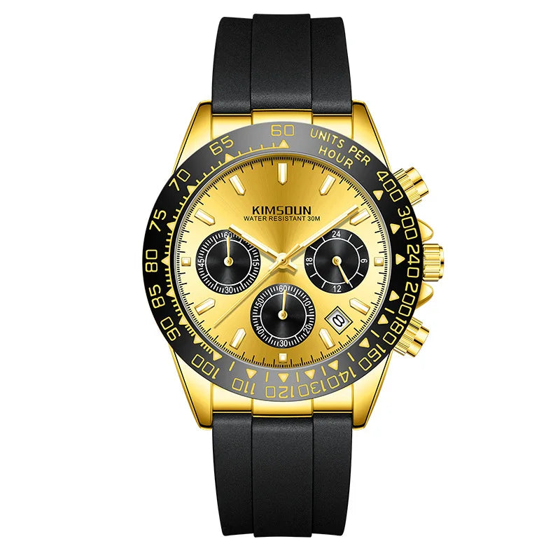 Quartz Chronograph 30M Waterproof Silicone Band -style Business-style