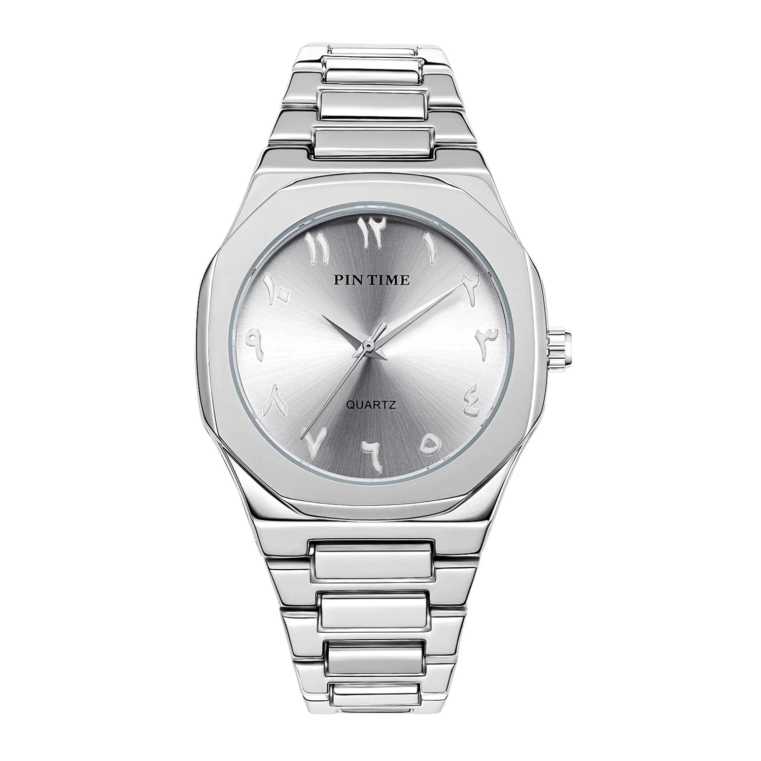 Men's Watch Casual Premium-Looking Alloy Case Water-Resistant Quartz Movement Creative Arabic-Saudi-Style Business Design