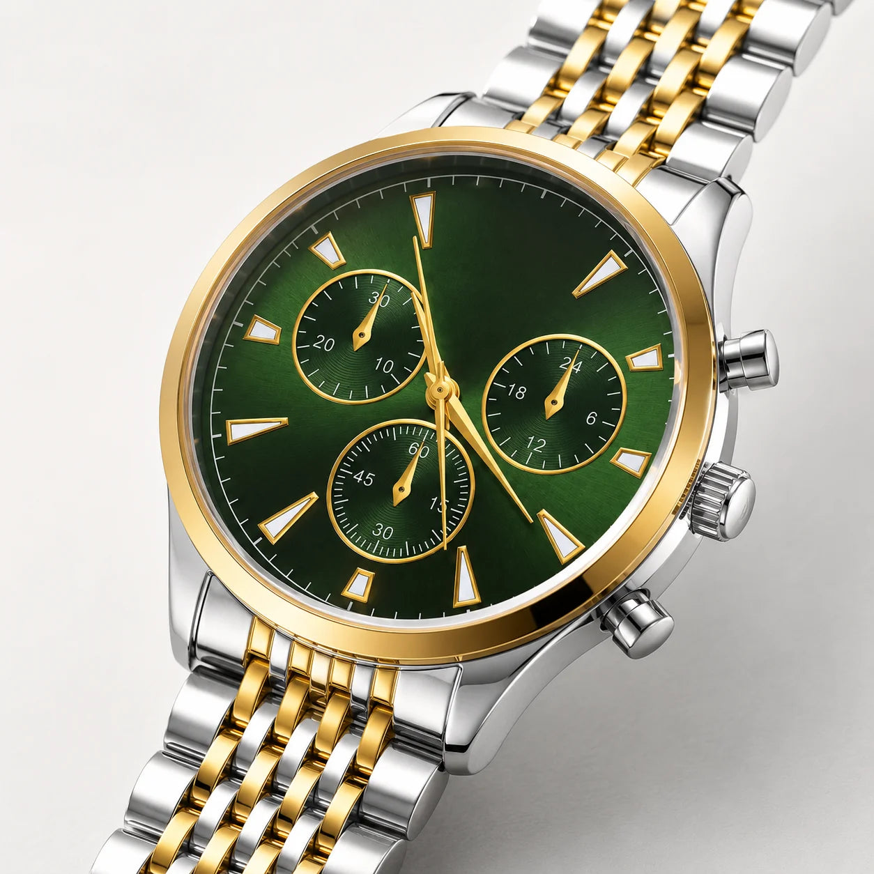 OEM Custom Logo Analog Extra Large Quartz Watch Glass Alloy Case Metal Strap 45mm Splash Resistant Wholesale Business Watch