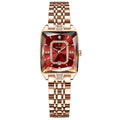 Brand Square Ladies Watch Stainless Steel Band Alloy Waterproof Quartz Movement 30M Water Resistant Luxury Fashion Pointer