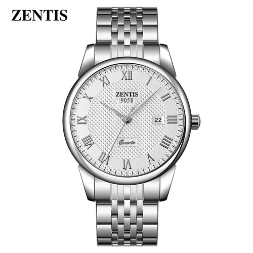 Alloy 38mm Women's Quartz Watch Stainless Steel Band 20mm Glass Dial Round Couple Fashion Cross-Border Hot Wholesale