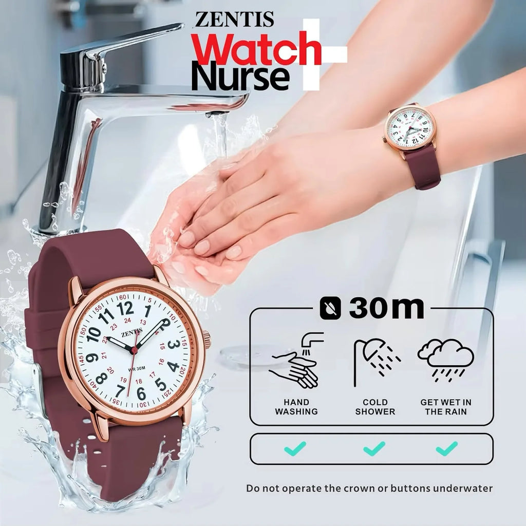 Women's Lightweight Analog Quartz Watch Acrylic Case & Band 30M Waterproof Luminous Easy-Read Dial