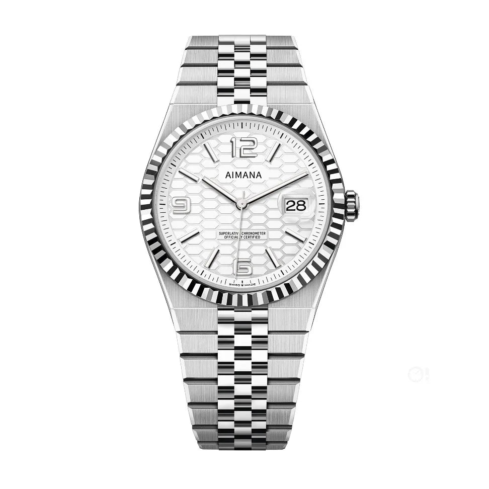 Landmark Series Log Luxury Men's Business Large 41mm Stainless Steel Waterproof Quartz Watch Pointer Dial 30M Water Resistance