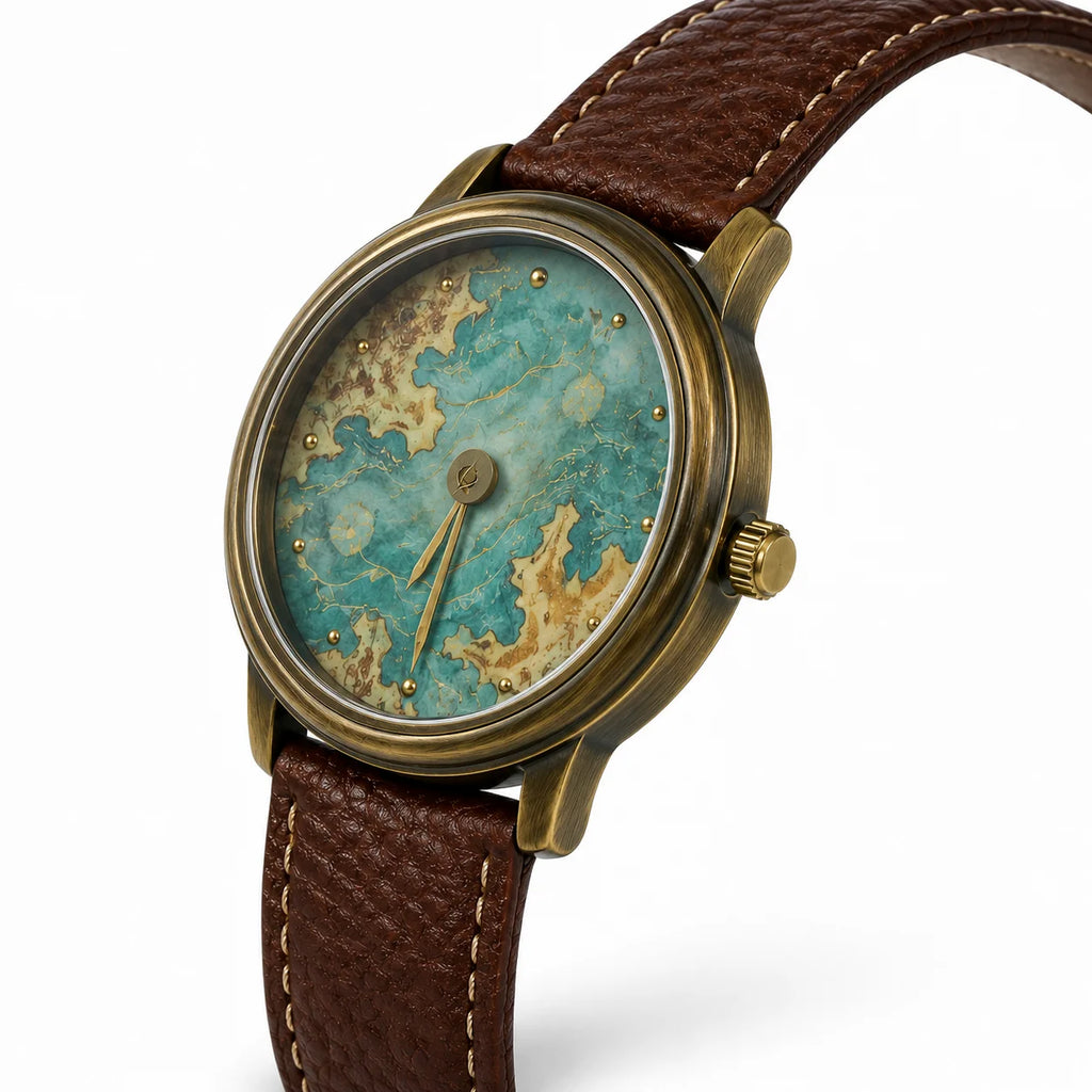 OEM Custom Logo Men's Quartz Analog Glass Watch Round Alloy Case PU Leather Strap Wholesale for Business Professional