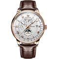 New Foreign Trade Fashion Bestseller Three-Eye Calendar Starry Sky Moon Stylish Mens Quartz Watch Pointer Dial Acrylic Strap 9mm