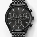 OEM Custom Logo Extra Large Round Quartz Watch Alloy Case Glass Dial Stainless Steel Strap 45mm Wholesale Men's Watch