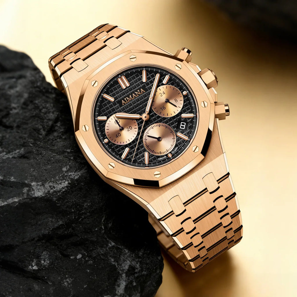 Cross-border New Multi-functional Six-hand Quartz Alloy Mens Watch Trendy Stainless Steel Band Luminous Pointer 9mm Business