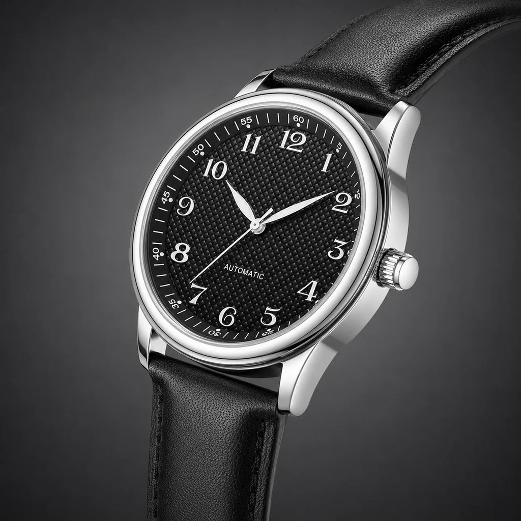 Guangzhou Customized Fully Automatic Mechanical Alloy Mens Watches; High-end Business-style Pointer Luminous Stainless Steel