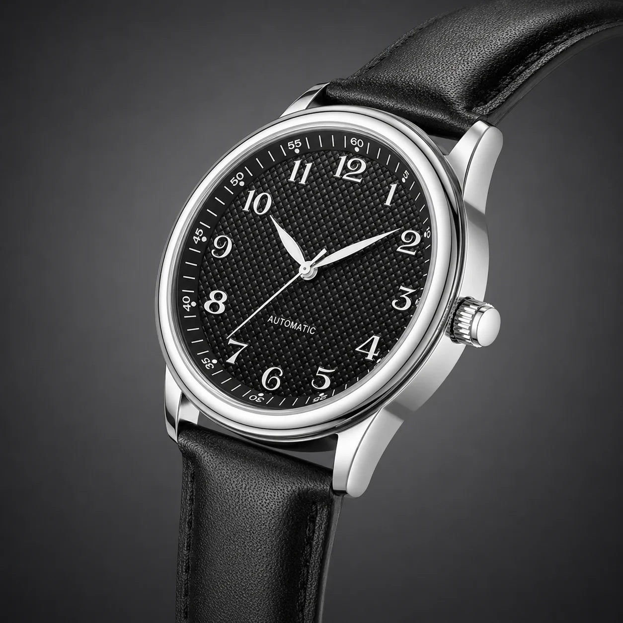 Guangzhou Customized Fully Automatic Mechanical Alloy Mens Watches; High-end Business-style Pointer Luminous Stainless Steel