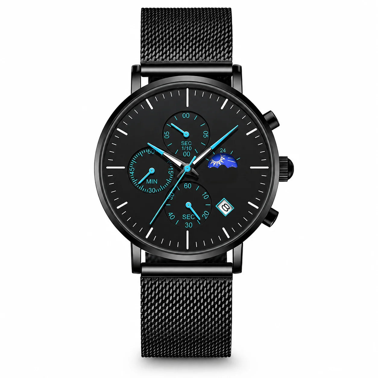Custom-Made Men's Stainless Steel Band Waterproof Quartz Watch Pointer Luminous Hands 30M Water Resistance Alloy Case Wholesale