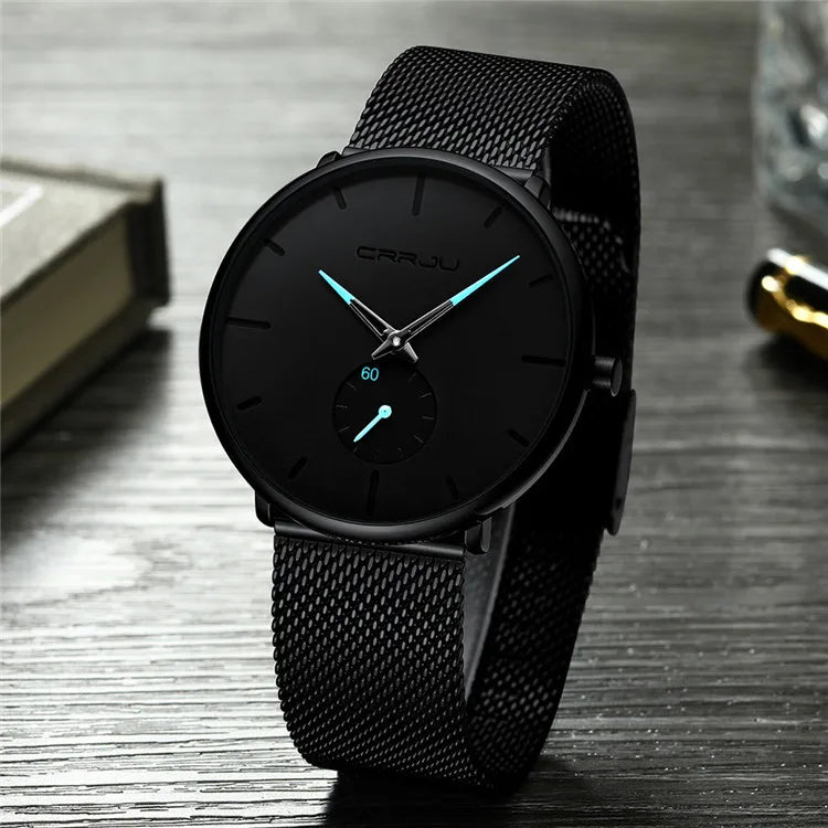 Luxury Men's Watch Japan Quartz Movement Alloy Case Acrylic Dial Window Water Resistant 30M Leisure Style Box Included