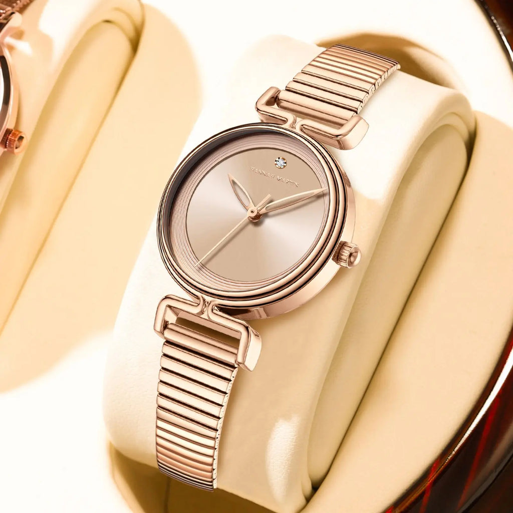 Cross-border New-style Womens Watch Fashionable Minimalist Light Luxury European American Retro Niche Stainless Steel Pointer