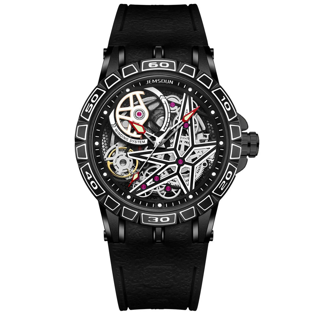 Roger Series Men's Watch Large Dial Personalized Luminous Silicone Band Alloy Case 30M Water Resistant Cross-border Watch