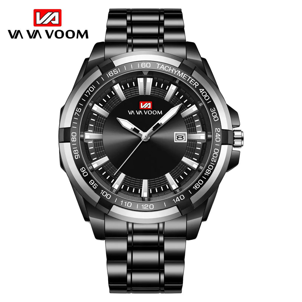 Cross-border Shopee Men's Leisure Calendar Watch 47mm Alloy Stainless Steel Pointer Dial Luminous 30M Water Resistant Quartz