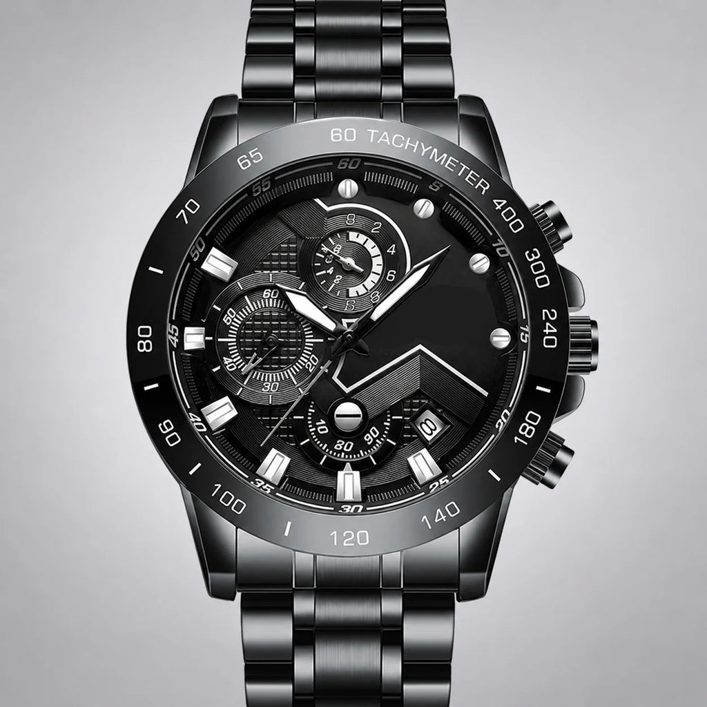 Factory-Supported Stainless Steel Watch Customization Small-Lot OEM/ODM Logo Quartz Fashion Men's Timepieces 44mm Pointer Dial
