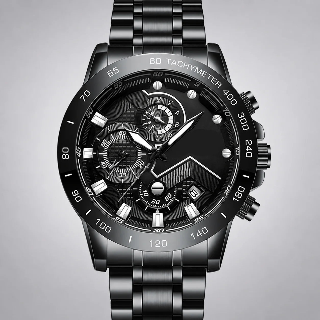 Factory-Supported Stainless Steel Watch Customization Small-Lot OEM/ODM Logo Quartz Fashion Men's Timepieces 44mm Pointer Dial