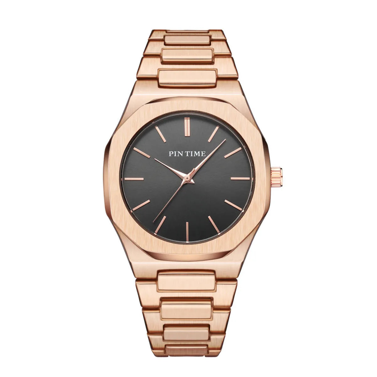 Quartz Watch Men Women Featuring Stick Markers Sunray-patterned Dial 30-meter Water Resistance Minimalist
