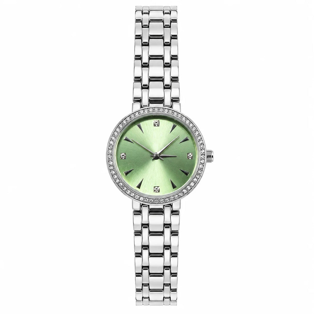 OEM Custom Logo Ladies Quartz Watch Alloy Case Glass Dial Splash Resistant Stainless Steel Buckle Metal Strap Wholesale Daily