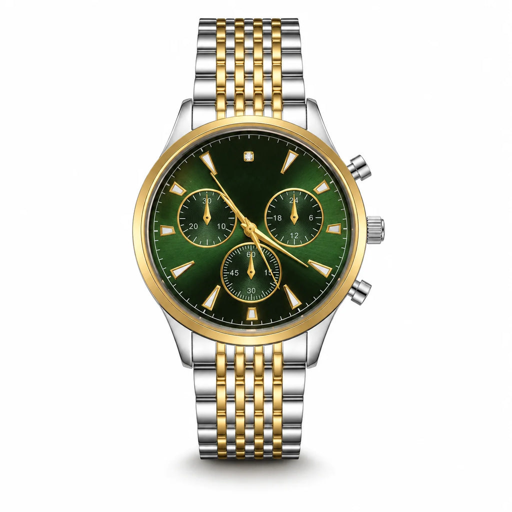 OEM Custom Logo Analog Extra Large Quartz Watch Glass Alloy Case Metal Strap 45mm Splash Resistant Wholesale Business Watch