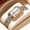 Pearl Quartz Movement Analog Acrylic Band Alloy Square Watch Diamond Accents Water Resistant Fashion Casual Unisex Timepiece