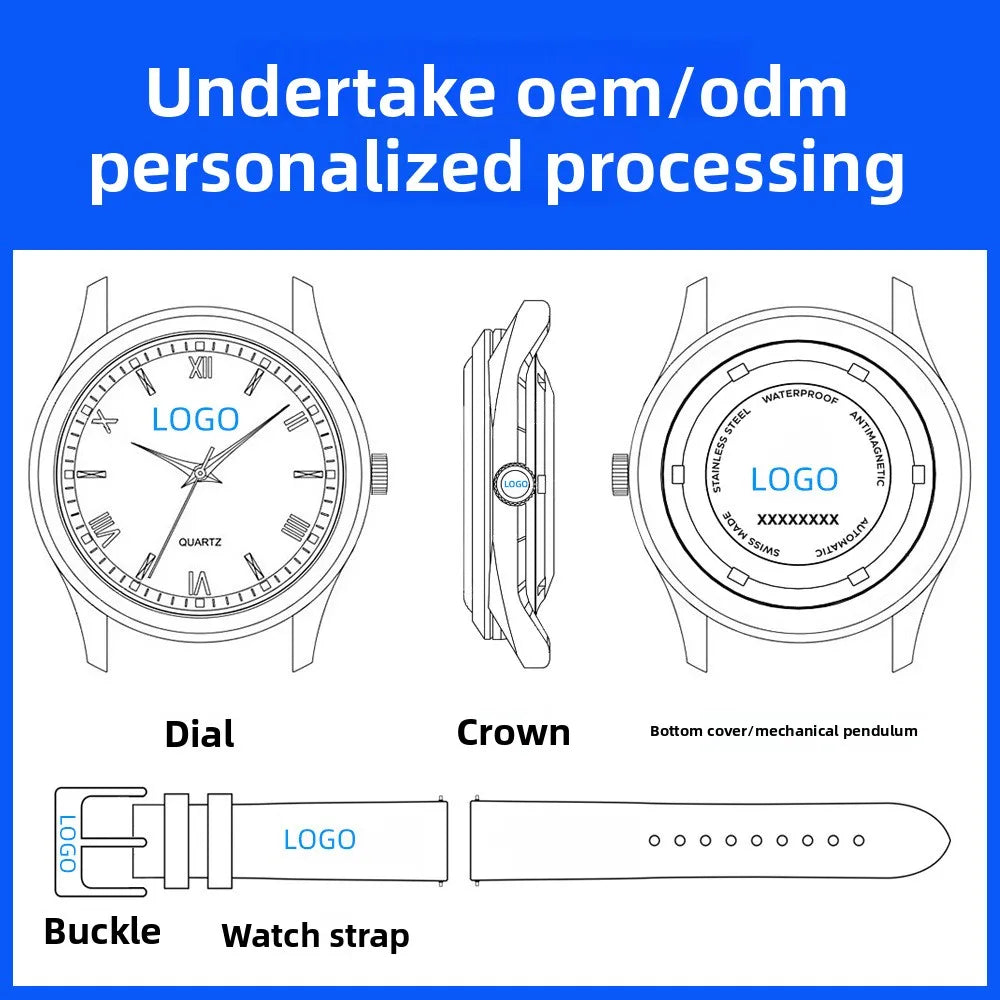 Custom High-end Men's Mechanical Watch Japan MIYOTA Citizen Movement 50m Water Resistant Stainless Steel Luminous Silicone 45mm