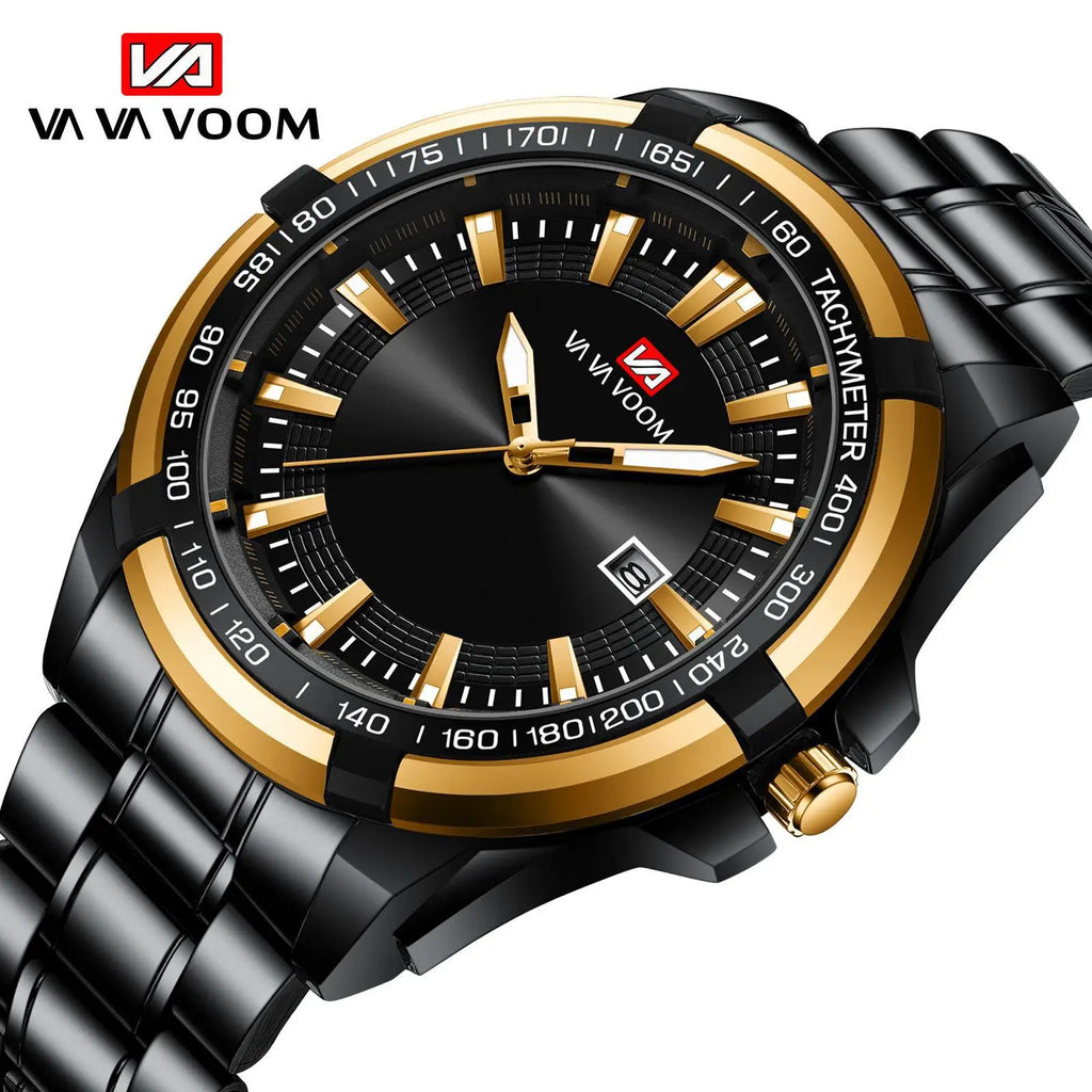 Cross-border Shopee Men's Leisure Calendar Watch 47mm Alloy Stainless Steel Pointer Dial Luminous 30M Water Resistant Quartz