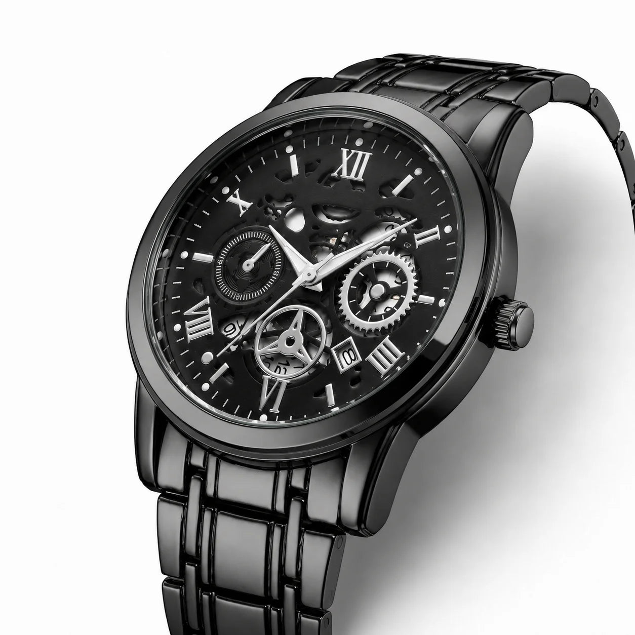 Official Movement Brand Men's Quartz Watch 40mm Alloy Luxury Waterproof Luminous Pointer Dial with Calendar and Stylish Design
