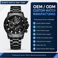 Factory-Supported Stainless Steel Watch Customization Small-Lot OEM/ODM Logo Quartz Fashion Men's Timepieces 44mm Pointer Dial