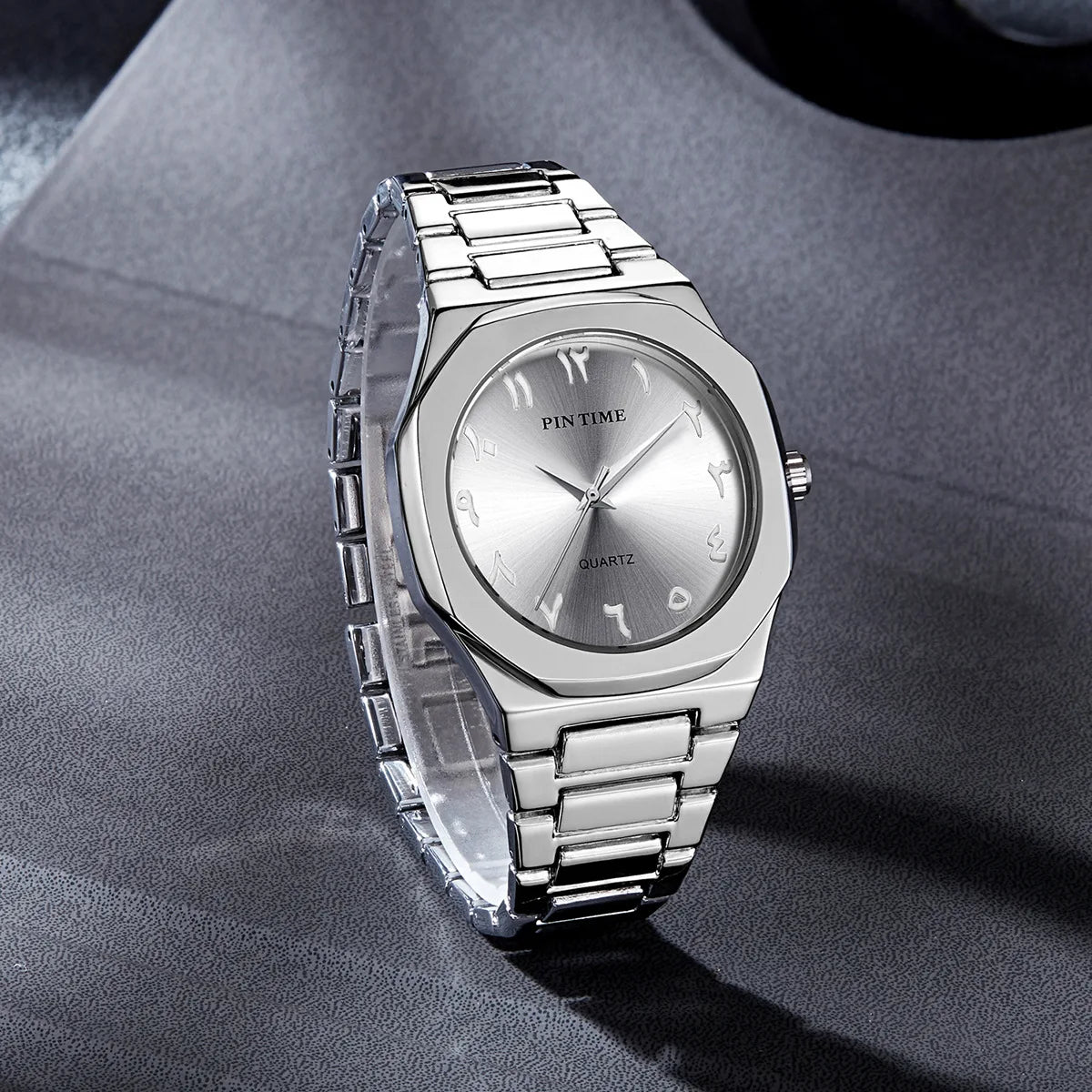 Men's Watch Casual Premium-Looking Alloy Case Water-Resistant Quartz Movement Creative Arabic-Saudi-Style Business Design