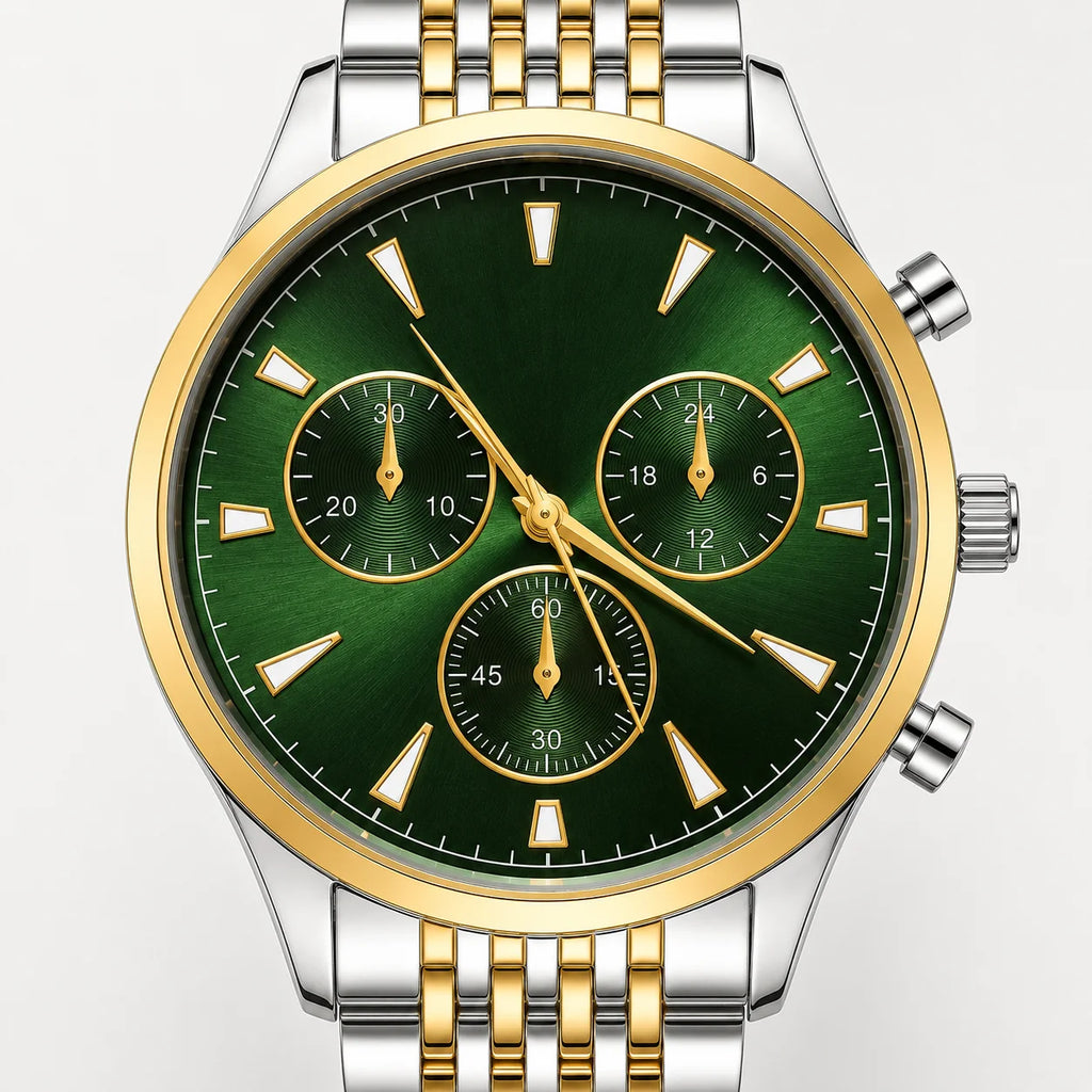 OEM Custom Logo Analog Extra Large Quartz Watch Glass Alloy Case Metal Strap 45mm Splash Resistant Wholesale Business Watch
