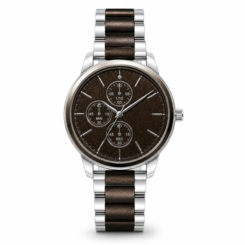OEM Custom Logo Extra Large Round Quartz Analog Watch Alloy Case Glass Dial Metal Strap 45mm Wholesale Men
