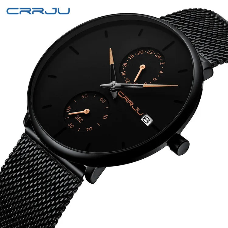 New Luxury Men's Watch Quartz Movement Alloy Case Stainless Steel Band Water Resistant 30M Analog Auto Date Starry Sky Fashion