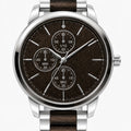 OEM Custom Logo Extra Large Round Quartz Analog Watch Alloy Case Glass Dial Metal Strap 45mm Wholesale Men