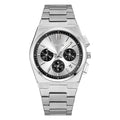 Men's Luxury Fashion Casual Alloy Stainless Steel Strap Quartz Watch 41mm Chronograph Pointer Dial 30M Water Resistance