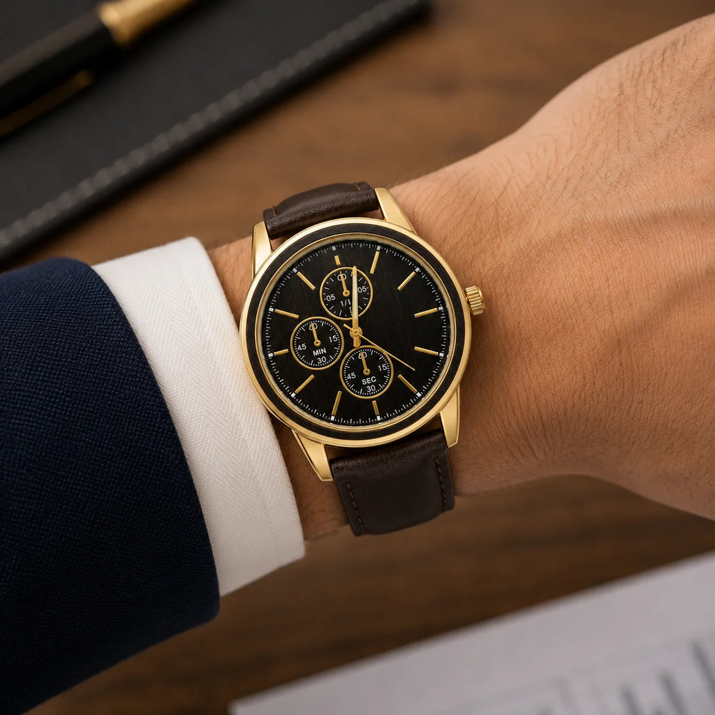 OEM Custom Logo Extra Large Round Quartz Analog Glass Watch Stainless Steel Case Metal Strap 45mm Dial Wholesale Sports