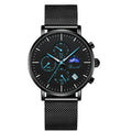 Best-Selling Fashion Luxury Multi-Function Stainless Steel Japanese Citizen Movement Sports Chronograph Watch Men's Pointer Dial