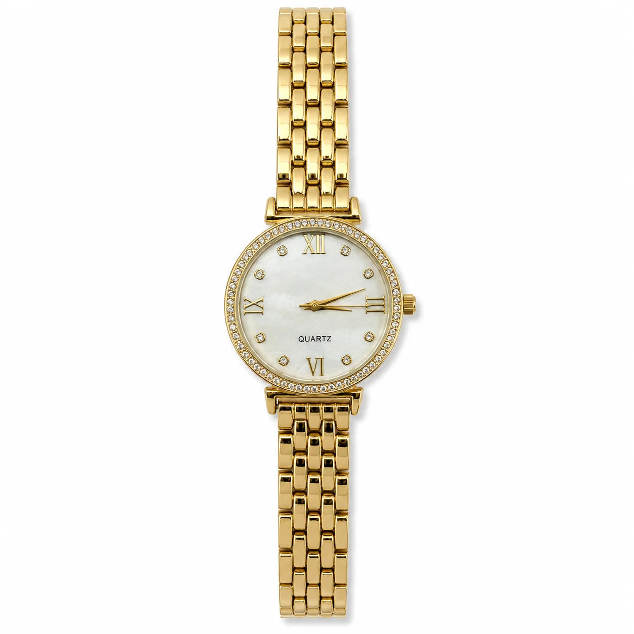 OEM Custom Logo Round Quartz Analog Glass Watch Alloy Case Metal Strap 33mm Dial Wholesale Unisex Casual
