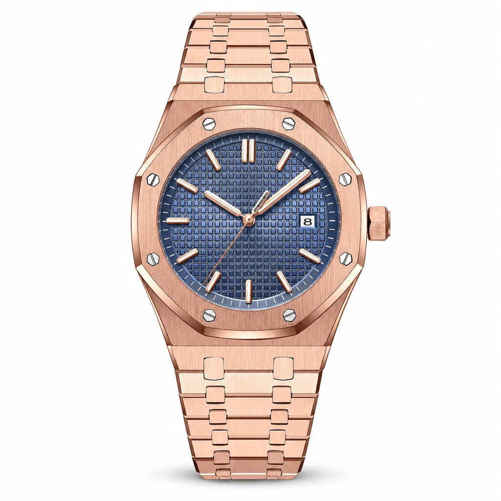 Men's Quartz Watch Waterproof Luminous Fashion New Stainless Steel Band Alloy Case Pointer Dial 50m Water Resistance
