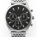 OEM Custom Logo Extra Large Round Quartz Watch Alloy Case Glass Dial Stainless Steel Strap 45mm Wholesale Men